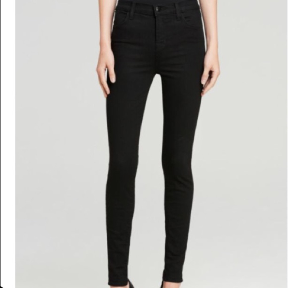 J brand super skinny high rise washed look jeans.